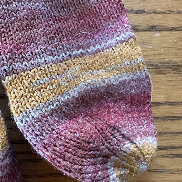 Handknit Handmade Socks Striped Wool Hiking - Picture 4 of 6